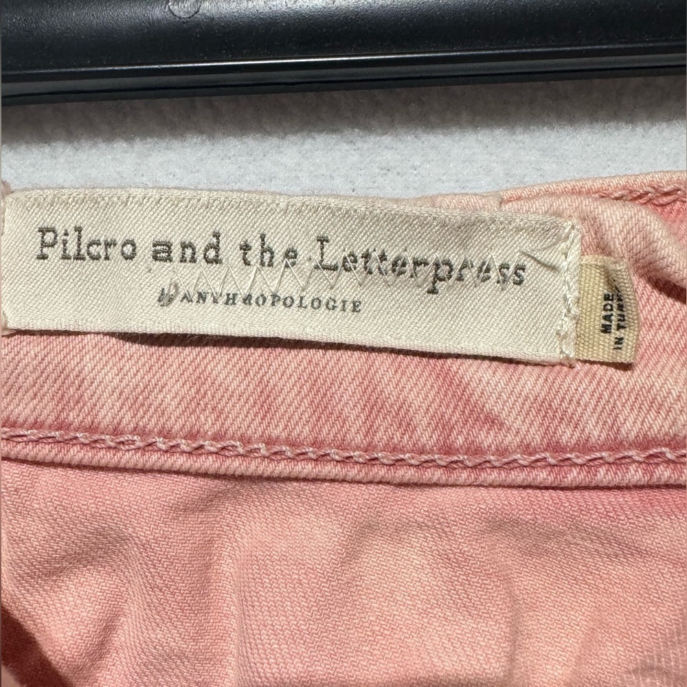 Pilcro and the Letterpress By Anthropologie Womens Jeans Size 25 Pink 5 Pockets - Picture 6 of 8